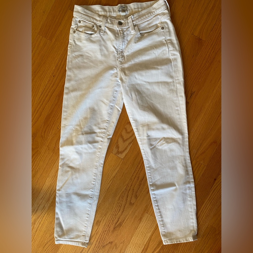 White Jcrew skinny high rise jeans